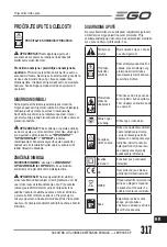 Предварительный просмотр 317 страницы Ego Power+ LM1900E-SP Operator'S Manual