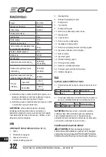 Preview for 322 page of Ego Power+ LM1900E-SP Operator'S Manual