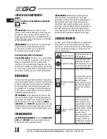 Preview for 18 page of Ego Power+ LM2120E Operator'S Manual