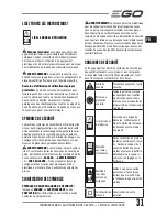 Preview for 31 page of Ego Power+ LM2120E Operator'S Manual