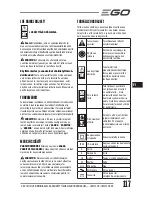 Preview for 117 page of Ego Power+ LM2120E Operator'S Manual