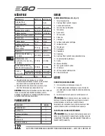 Preview for 122 page of Ego Power+ LM2120E Operator'S Manual