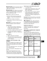 Preview for 207 page of Ego Power+ LM2120E Operator'S Manual