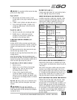 Preview for 219 page of Ego Power+ LM2120E Operator'S Manual