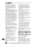 Предварительный просмотр 264 страницы Ego Power+ LM2120E Operator'S Manual