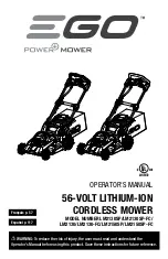 Ego Power+ LM2130 Operator'S Manual предпросмотр