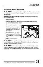 Preview for 29 page of Ego Power+ LM2130 Operator'S Manual