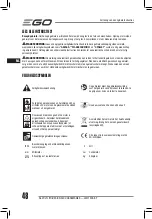 Preview for 48 page of Ego Power+ LM2130E-SP Operator'S Manual