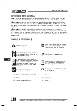 Preview for 118 page of Ego Power+ LM2130E-SP Operator'S Manual