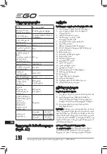 Preview for 190 page of Ego Power+ LM2130E-SP Operator'S Manual