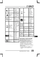 Предварительный просмотр 125 страницы Ego Power+ RTA2300 Operator'S Manual