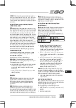 Предварительный просмотр 133 страницы Ego Power+ RTA2300 Operator'S Manual