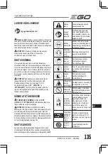 Предварительный просмотр 135 страницы Ego Power+ RTA2300 Operator'S Manual