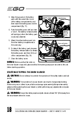 Preview for 18 page of Ego Power+ SNT2110 Operator'S Manual