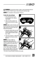 Preview for 19 page of Ego Power+ SNT2110 Operator'S Manual