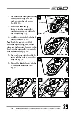 Preview for 29 page of Ego Power+ SNT2110 Operator'S Manual