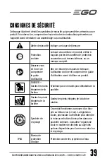 Preview for 39 page of Ego Power+ SNT2110 Operator'S Manual