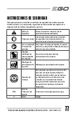 Preview for 77 page of Ego Power+ SNT2110 Operator'S Manual