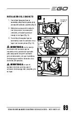 Preview for 89 page of Ego Power+ SNT2110 Operator'S Manual