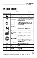 Preview for 5 page of Ego Power+ SNT2120AP Operator'S Manual