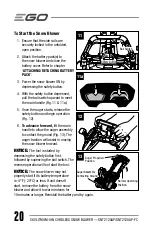 Preview for 20 page of Ego Power+ SNT2120AP Operator'S Manual