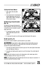 Preview for 21 page of Ego Power+ SNT2120AP Operator'S Manual