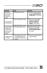 Preview for 35 page of Ego Power+ SNT2120AP Operator'S Manual