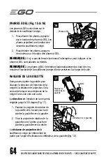 Preview for 64 page of Ego Power+ SNT2120AP Operator'S Manual