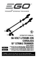 Ego Power+ ST1510 Operator'S Manual preview