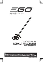 Preview for 1 page of EGO 176978 Operator'S Manual