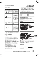 Preview for 21 page of EGO ADB1000 Operator'S Manual