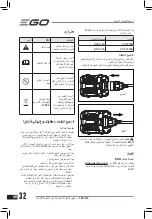 Preview for 32 page of EGO ADB1000 Operator'S Manual