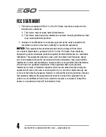 Предварительный просмотр 4 страницы EGO BA1120 Operating Manual