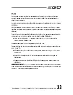 Предварительный просмотр 33 страницы EGO BA1120 Operating Manual