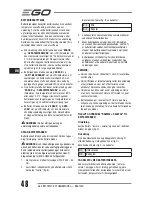 Предварительный просмотр 48 страницы EGO BAX1300 Operator'S Manual