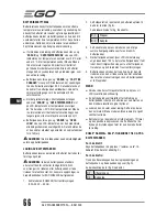 Предварительный просмотр 66 страницы EGO BAX1300 Operator'S Manual