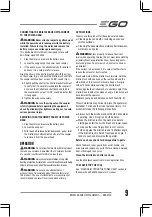 Предварительный просмотр 9 страницы EGO BBA2100 Operator'S Manual