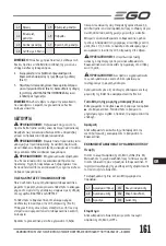 Preview for 161 page of EGO BCX3800 Operator'S Manual