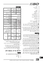 Preview for 229 page of EGO BCX3800 Operator'S Manual