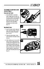 Предварительный просмотр 15 страницы EGO BHX1001 Operator'S Manual