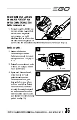 Preview for 35 page of EGO BHX1001 Operator'S Manual