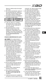 Предварительный просмотр 61 страницы EGO CCH0450E Operator'S Manual