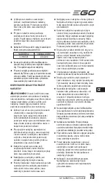 Предварительный просмотр 79 страницы EGO CCH0450E Operator'S Manual