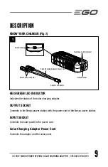 Предварительный просмотр 9 страницы EGO CH1800 Operator'S Manual