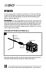Предварительный просмотр 10 страницы EGO CH1800 Operator'S Manual