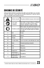 Предварительный просмотр 23 страницы EGO CH1800 Operator'S Manual