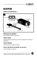 Предварительный просмотр 45 страницы EGO CH1800 Operator'S Manual