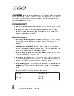 Preview for 6 page of EGO CH2100E Operating Manual