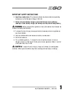 Предварительный просмотр 9 страницы EGO CH2100E Operating Manual