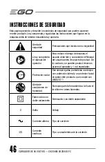 Preview for 46 page of EGO CH2800D Operator'S Manual